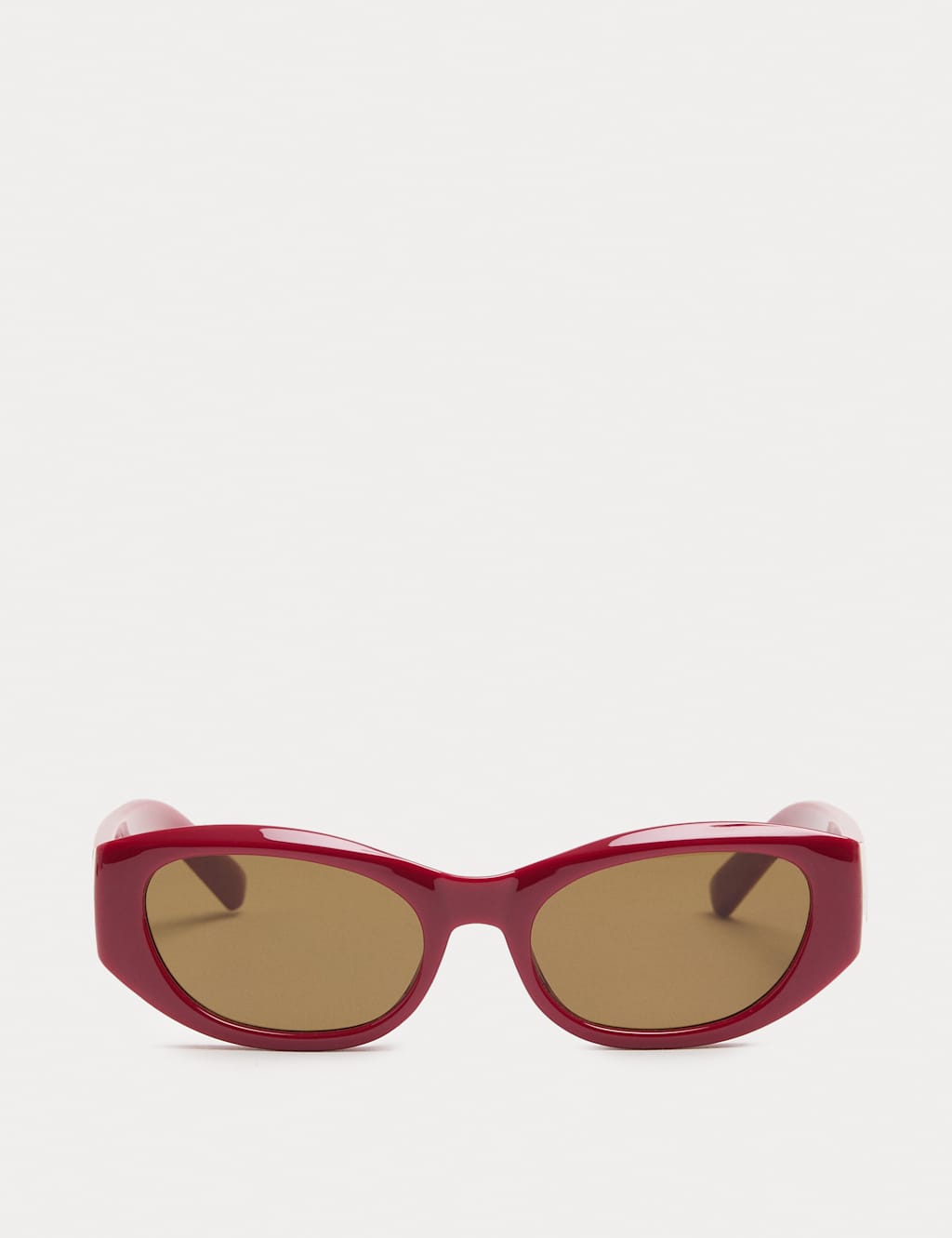 M&S Women's Oval Cat Eye Sunglasses - Red