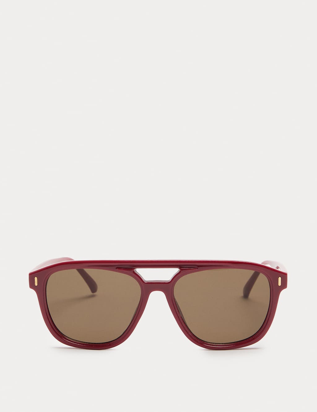 M&S Women's Round Mask Sunglasses - Red