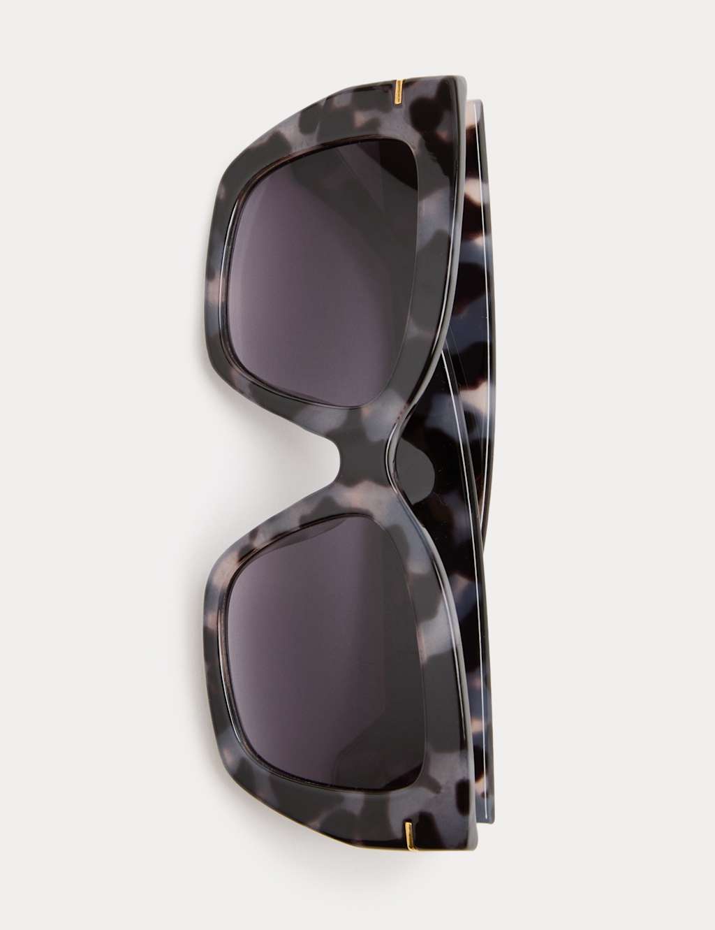 M&S Women's Square Chunky Preppy Sunglasses - Blue Mix