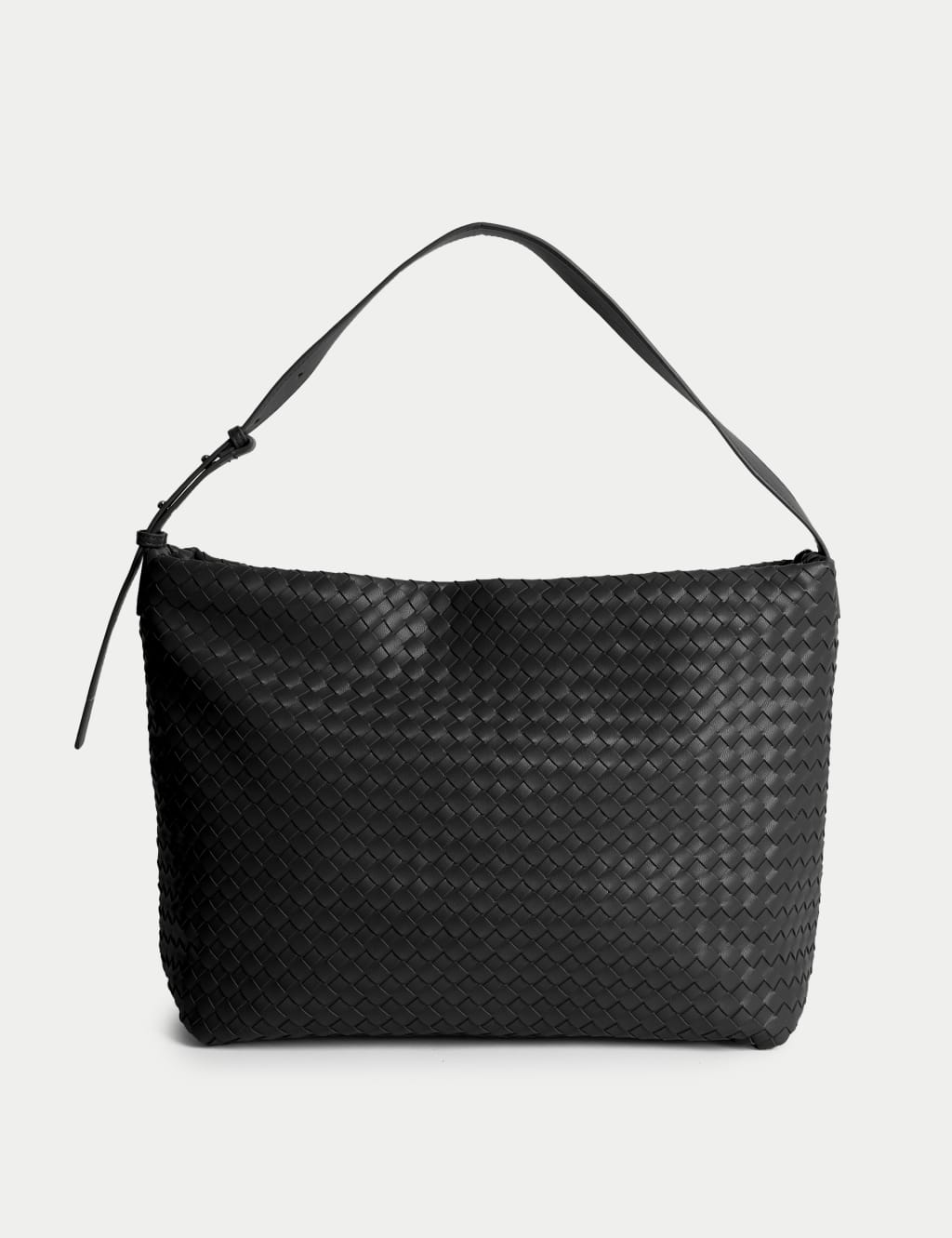 Faux Leather Woven Shoulder Strap