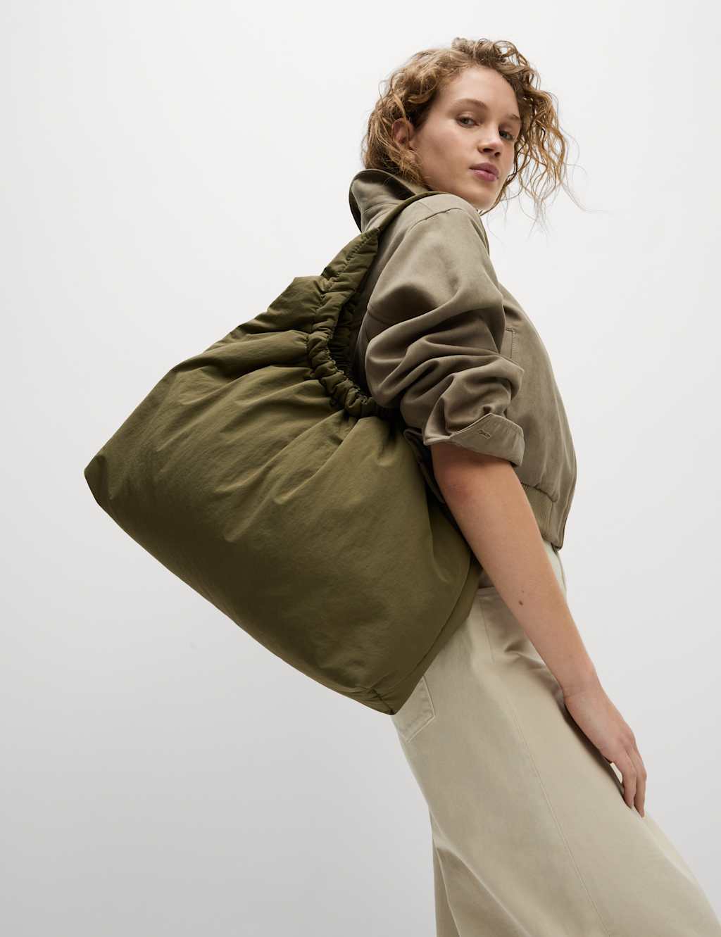 Ruched Shoulder Bag