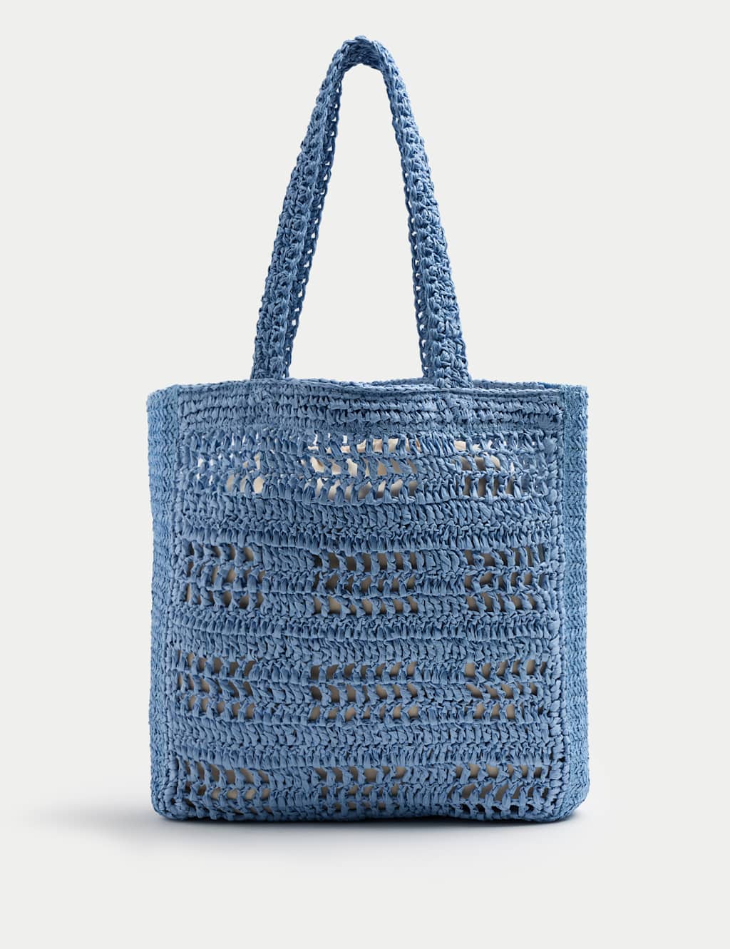 M&S Women's Straw Tote Bag - Blue