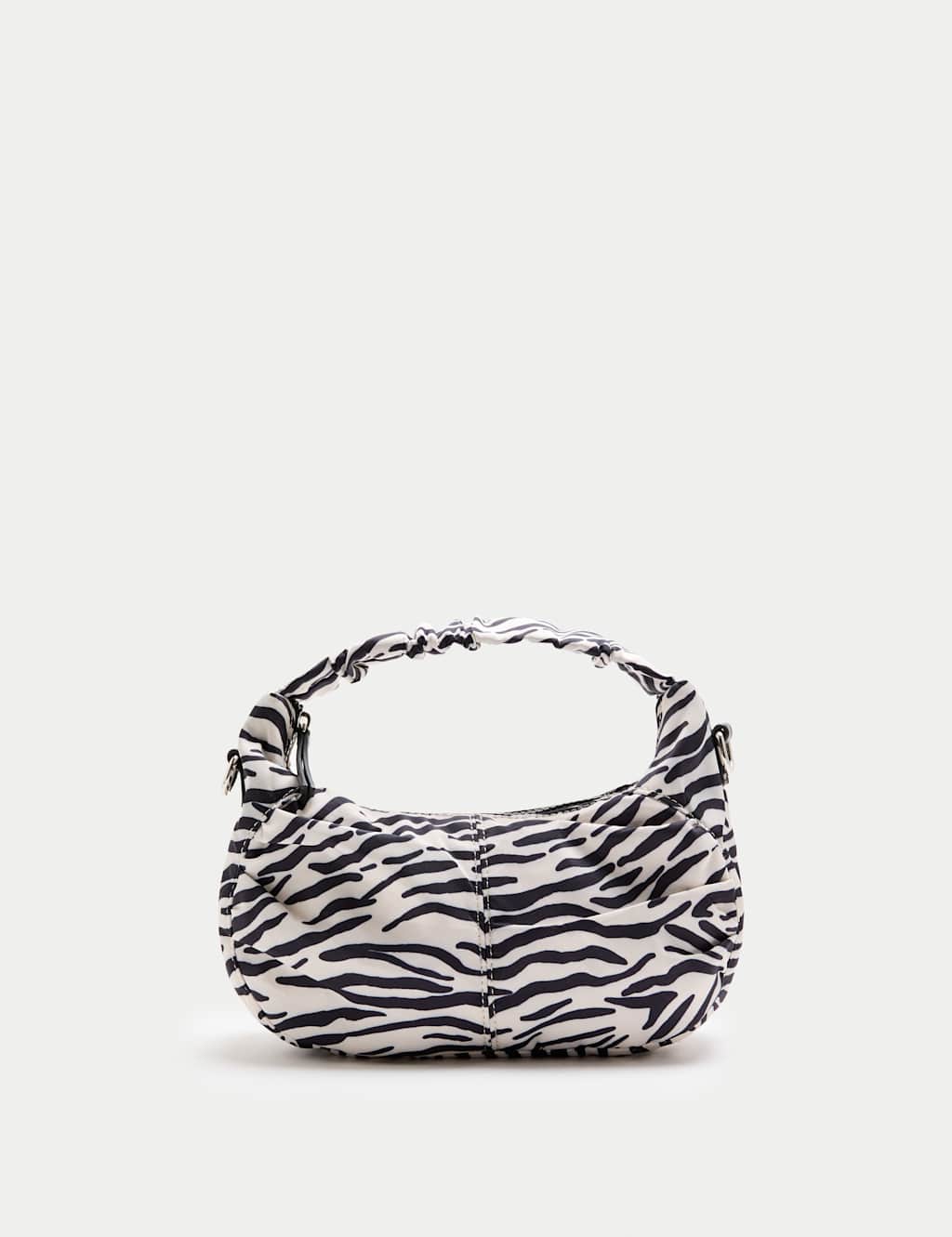 M&S Nylon Animal Print Crossbody Bag Black Mix