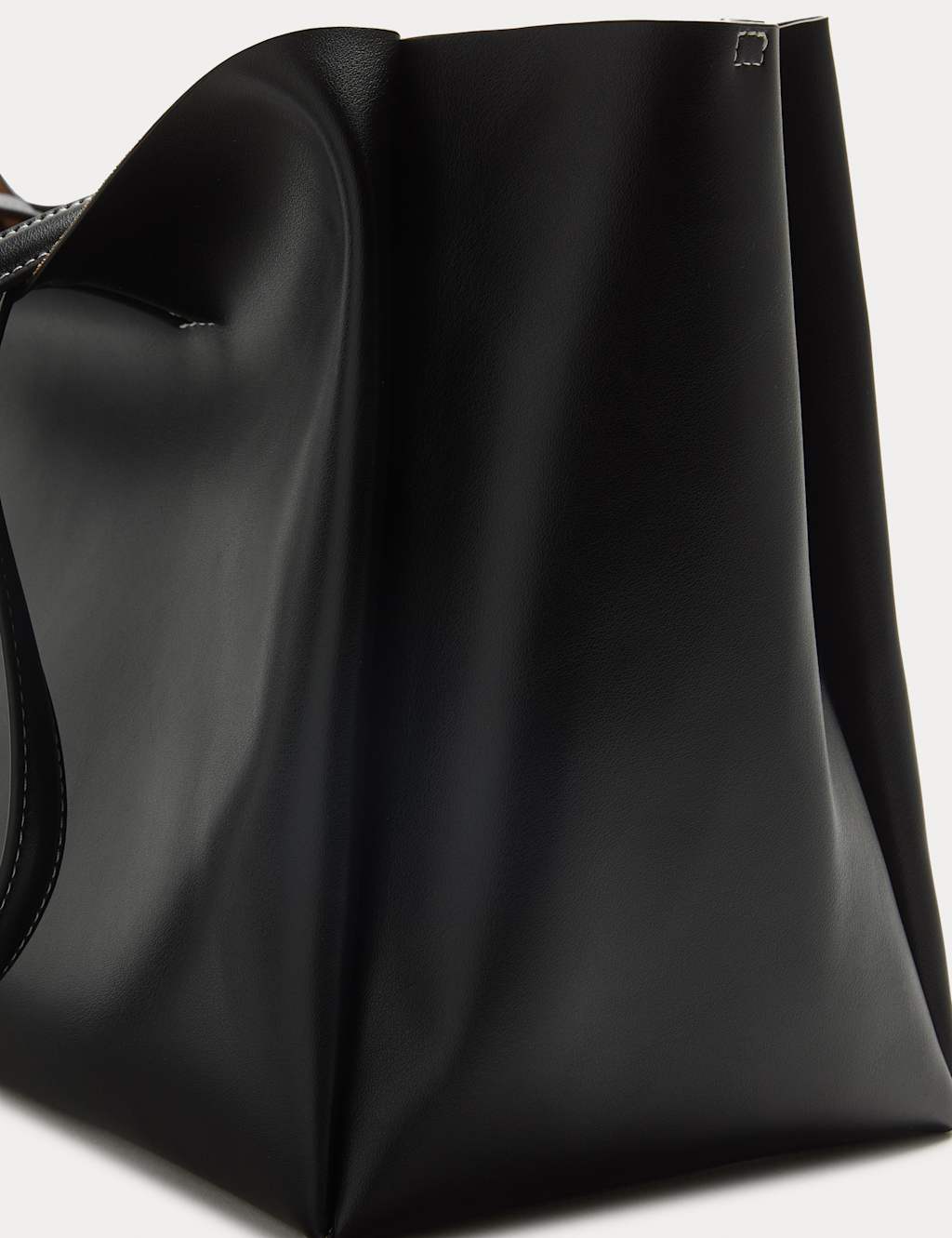 M&S Faux Leather Structured Tote Bag Black