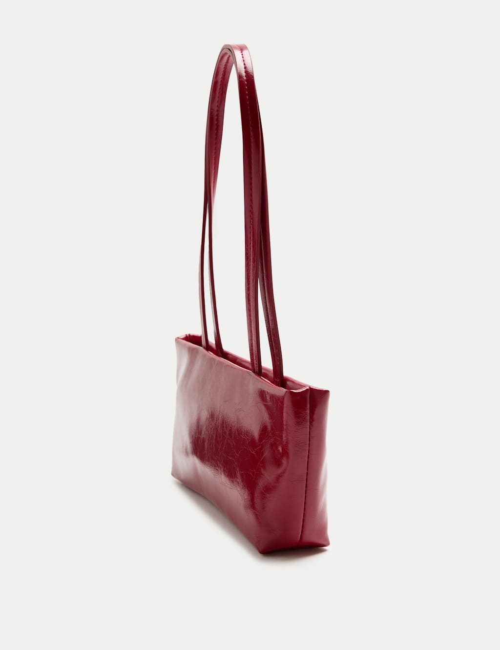 M&S Faux Leather Shoulder Bag Red