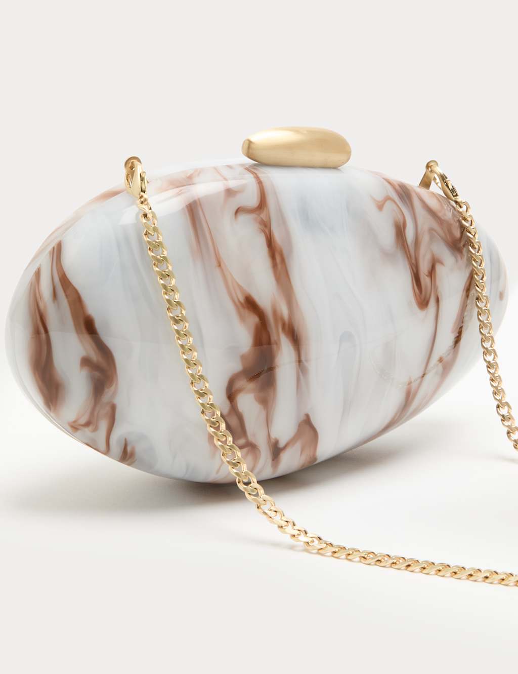 M&S Women's Marble Pearl Clutch Bag - Cream Mix