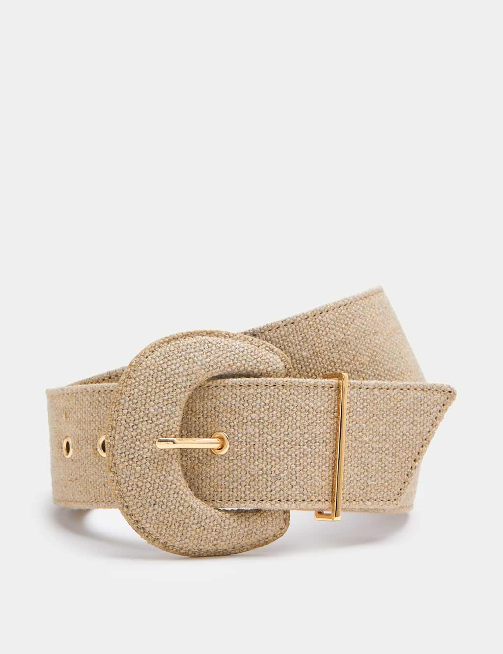 M&S Women's Canvas Jeans Belt - Large - Natural