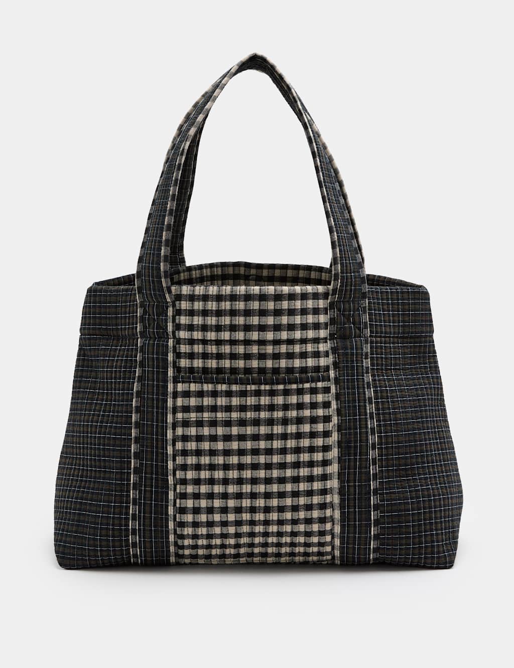 M&S Women's Gingham Shopper - Multi