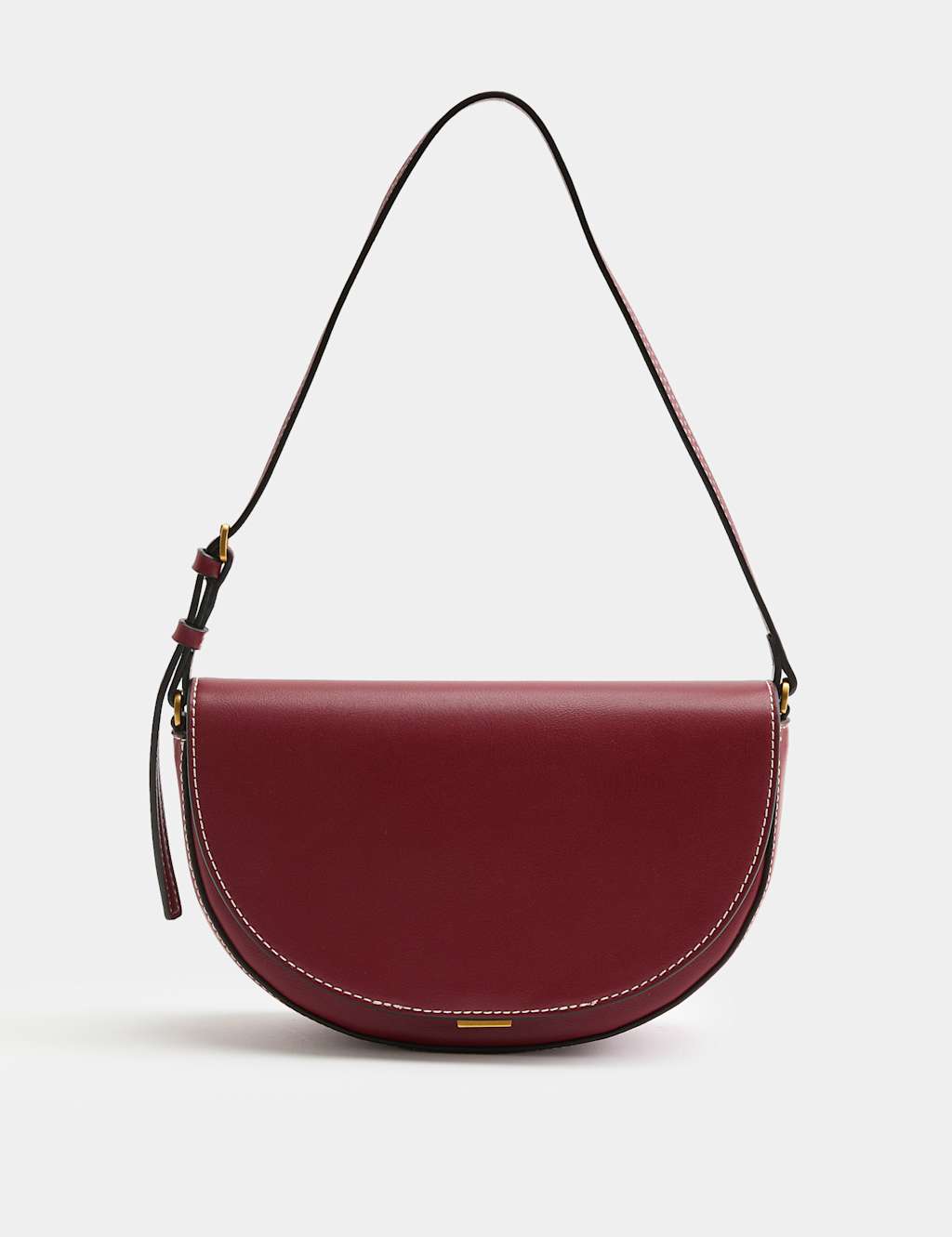 M&S Women's Half Moon Shoulder Bag - Red