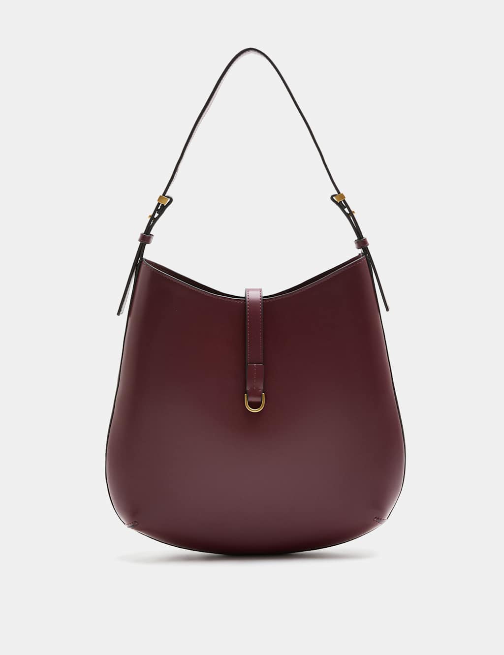 M&S Women's Stitch Detail Top Handle Shoulder Bag - Burgundy