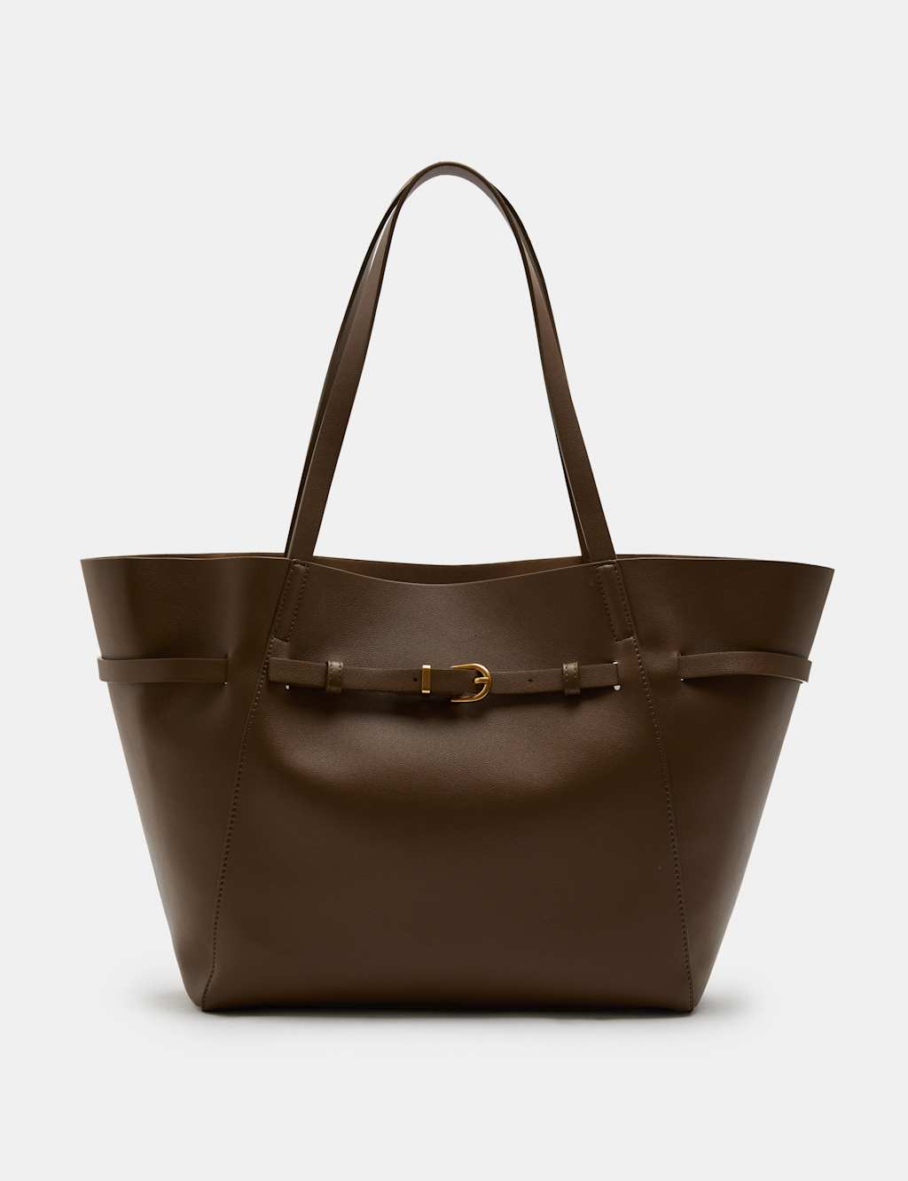 M&S Women's Belt Detail Tote Bag - Olive