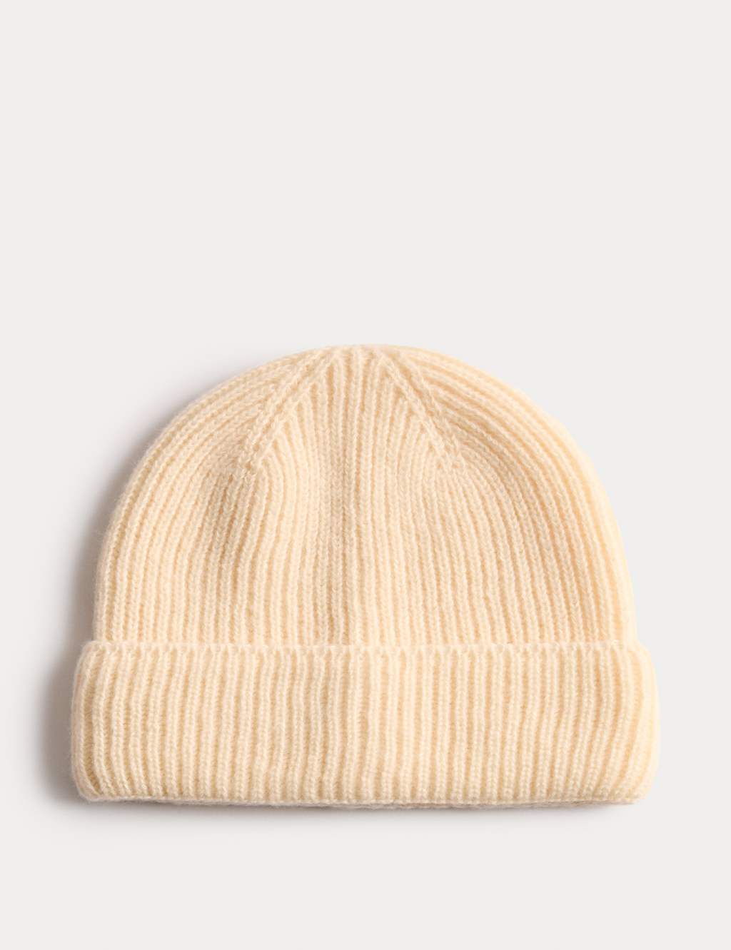 M&S Rib Beanie Cream