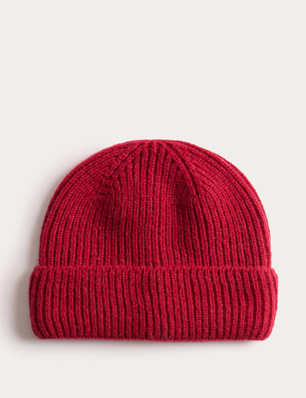 M&S Rib Beanie Burgundy