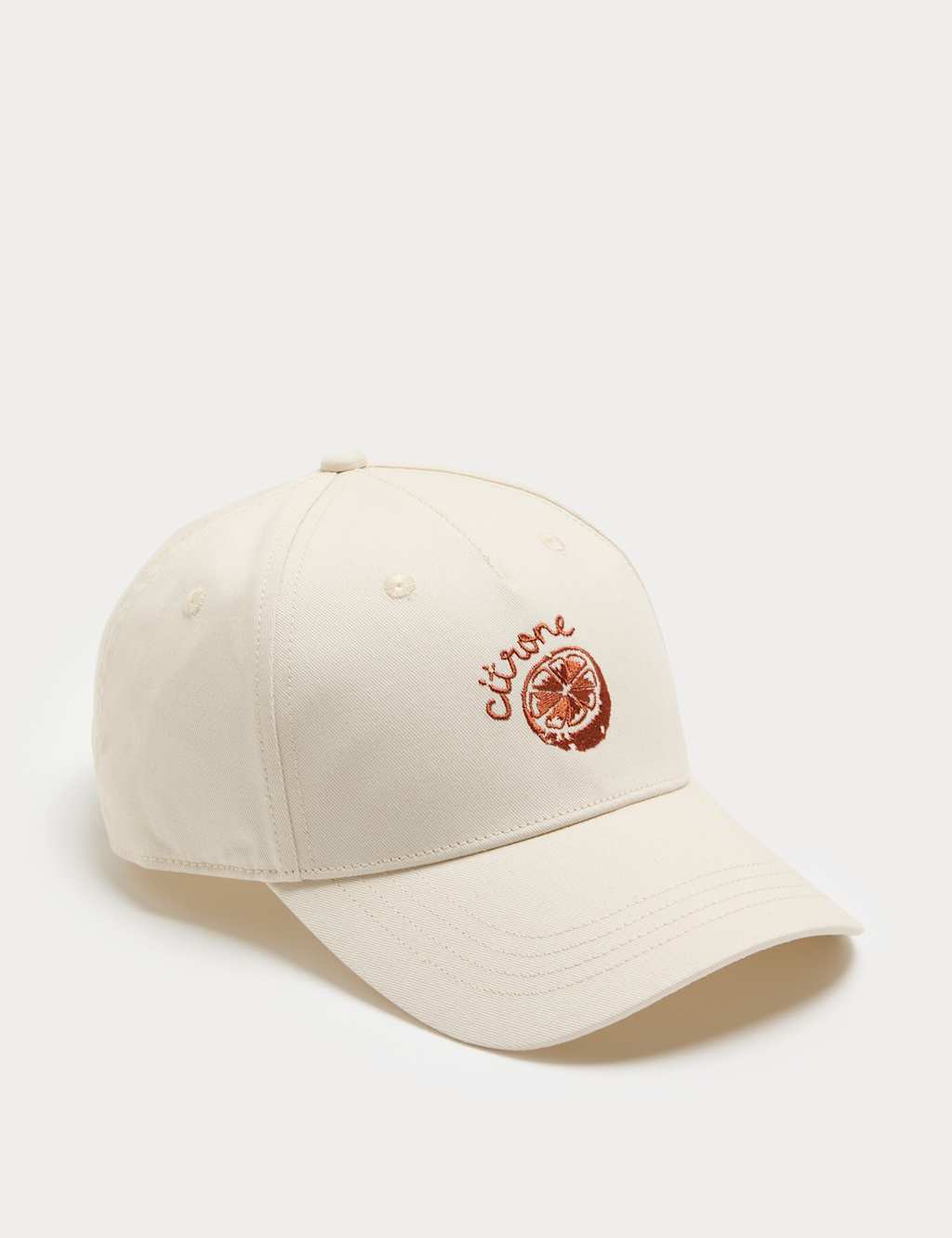 M&S Women's Pure Cotton Graphic Baseball Cap - Ecru Mix