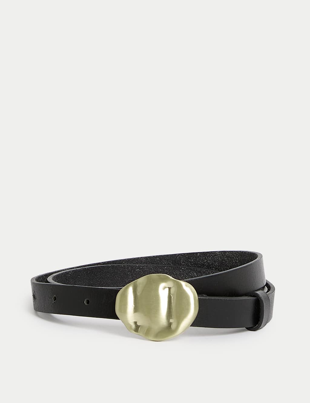 Leather Feature Buckle Jeans Belt