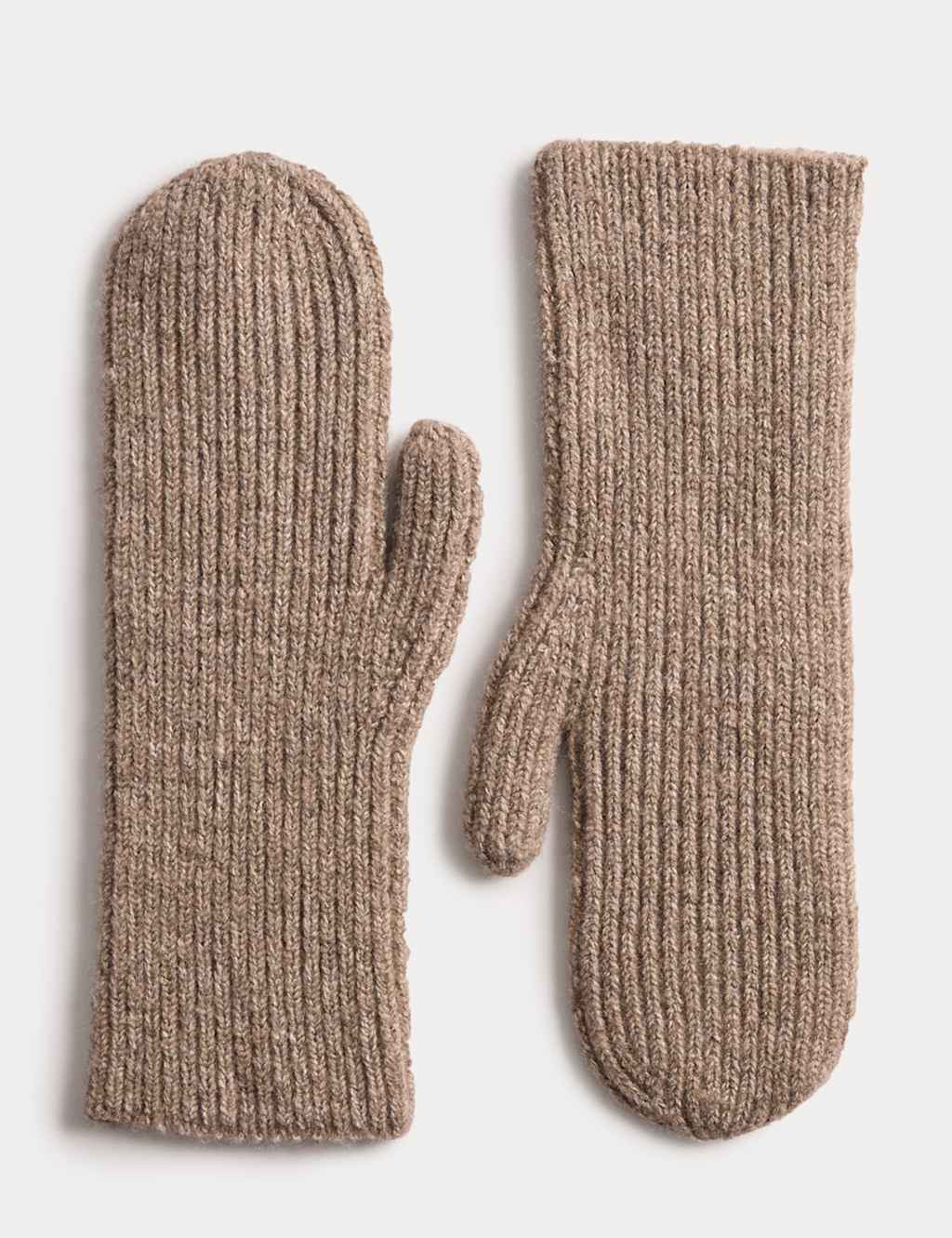 M&S Knitted Mittens Mocha