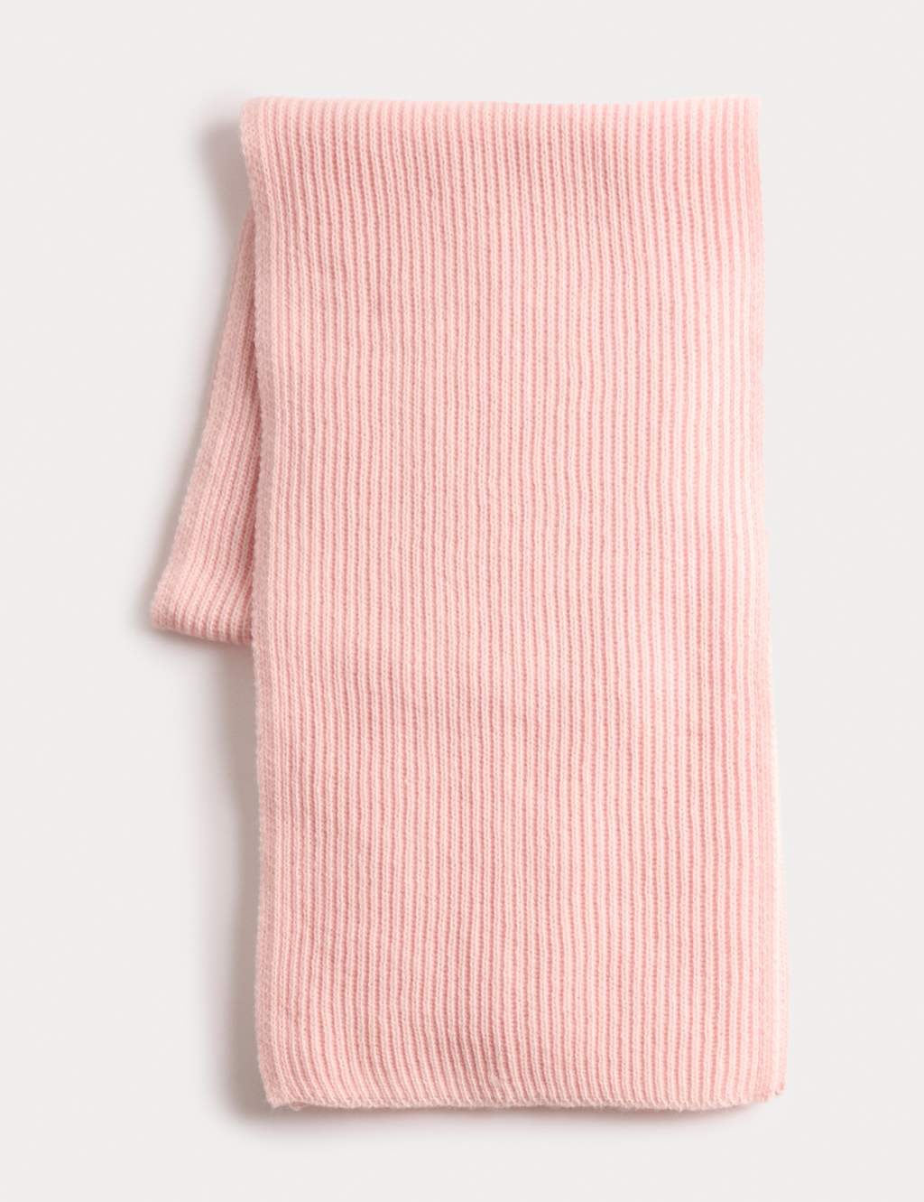 M&S Ribbed Knit Scarf Light Rose
