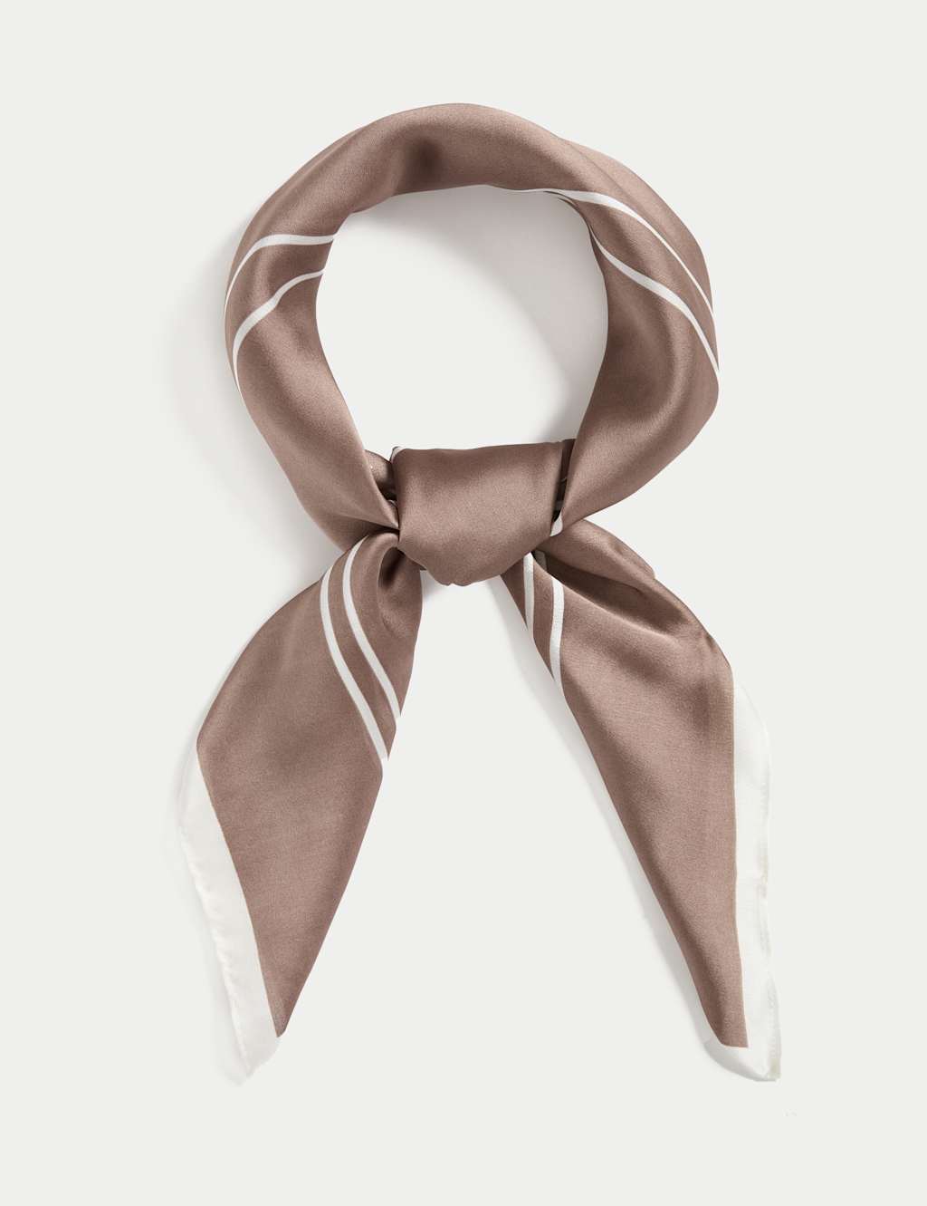 M&S Printed Square Neckerchief Toffee