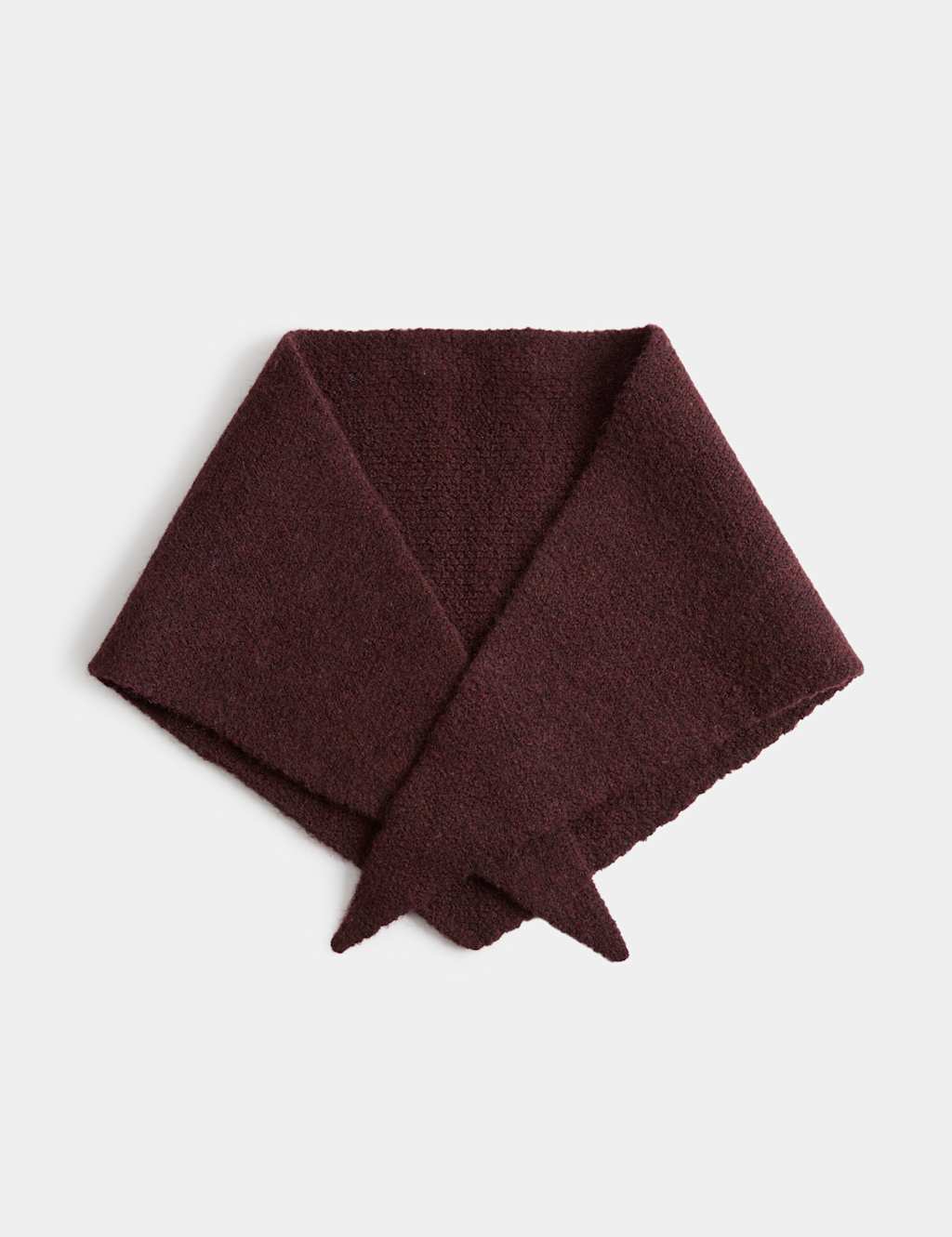 M&S Women's Knitted Triangle Scarf - Burgundy