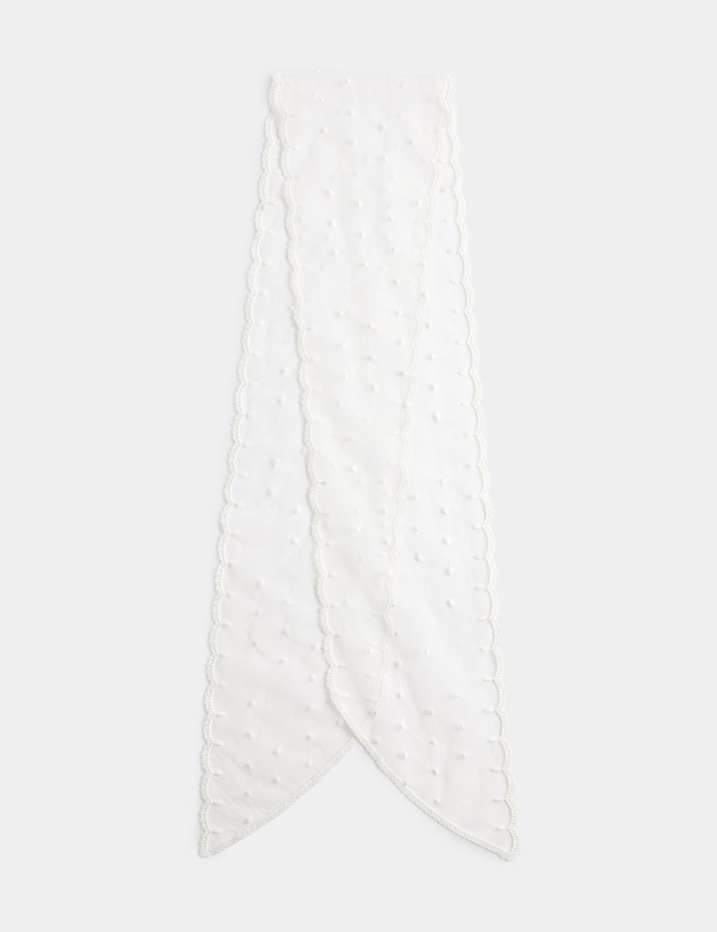 M&S Women's Textured Skinny Scarf - Ivory