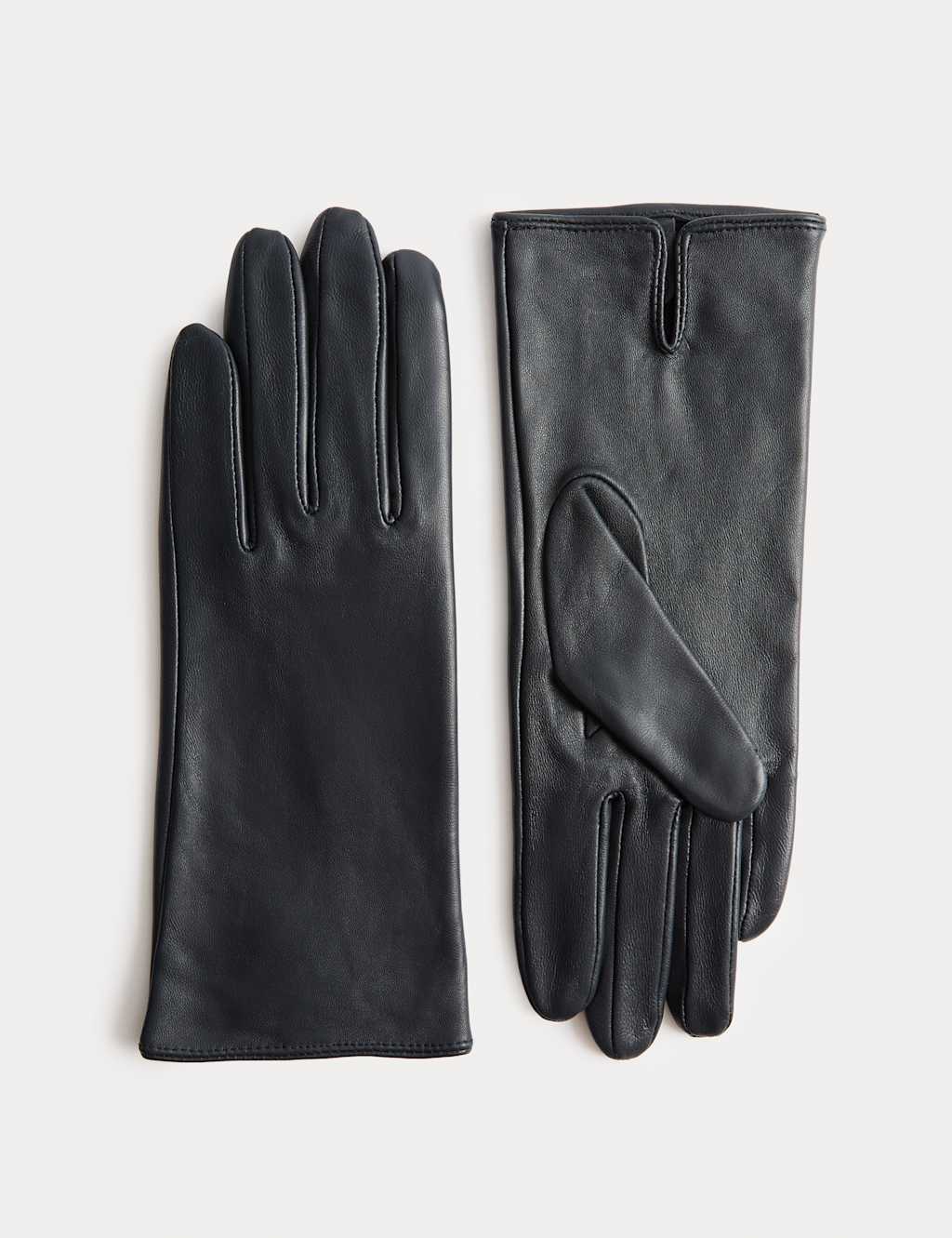 M&S Leather Gloves Navy