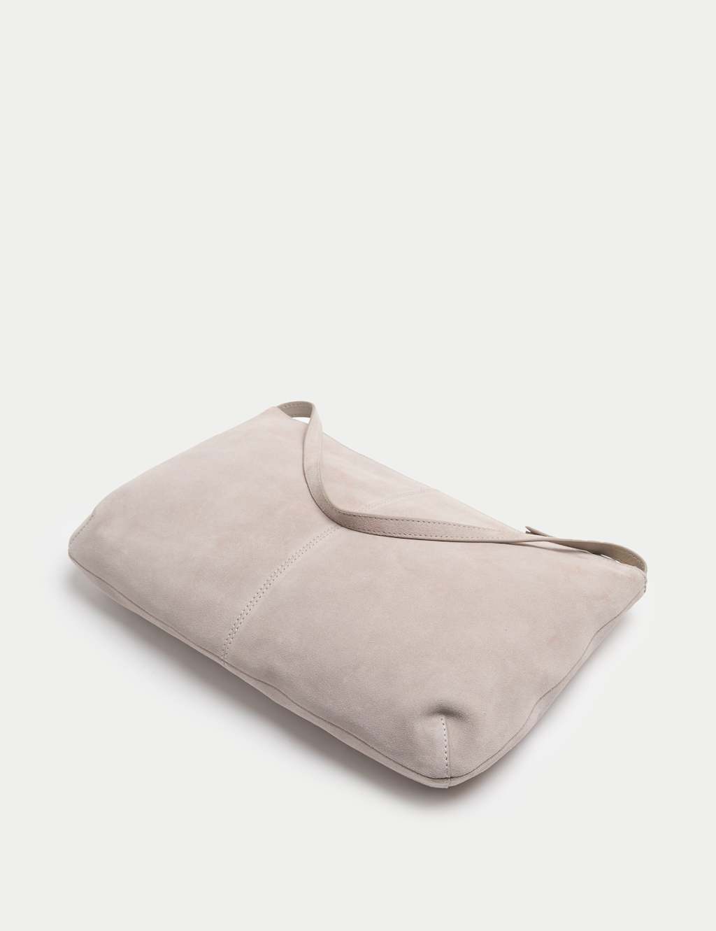Autograph Women's Suede Slouchy Shoulder Bag - Light Grey