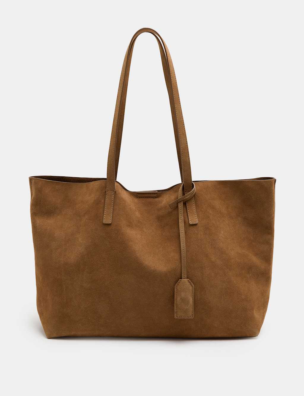 M&S Women's Suede Tote Bag - Chestnut
