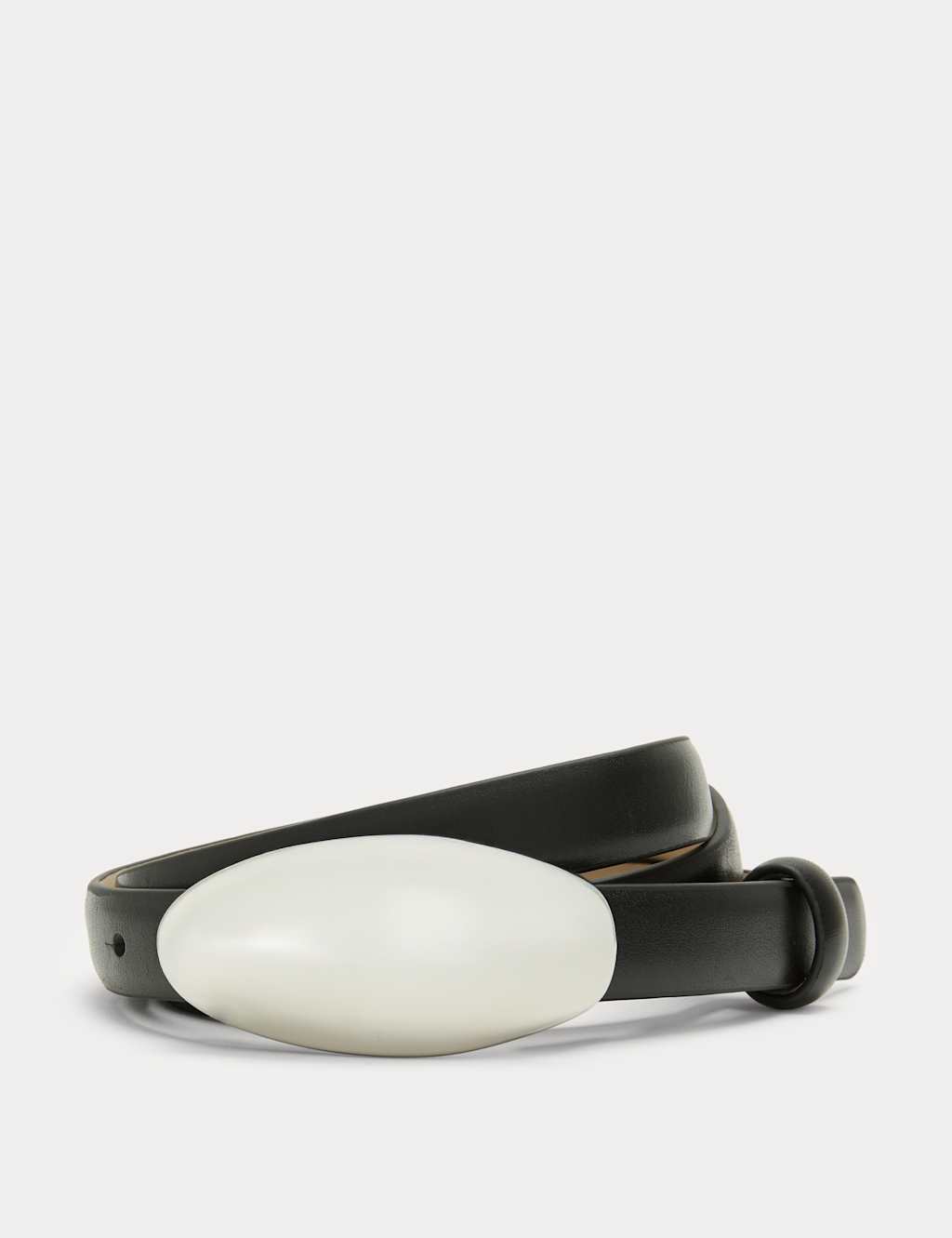 M&S Women's Leather Jeans Belt - Extra Small - Black
