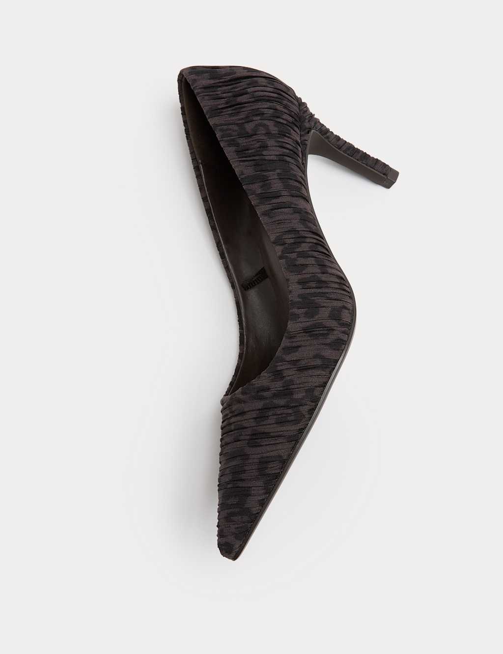 M&S Women's Leopard Print Kitten Heel Court Shoes - 7 - Brown
