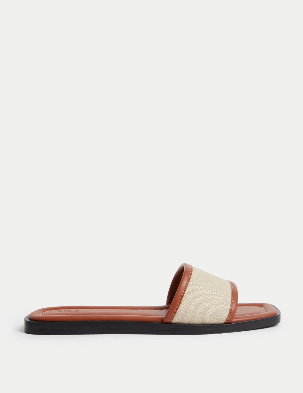 Canvas Flat Mule Sandals