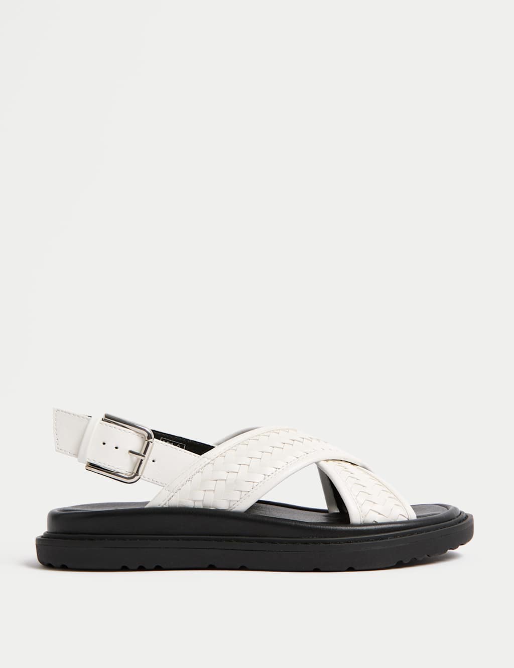 Woven Ankle Strap Flatform Sandals
