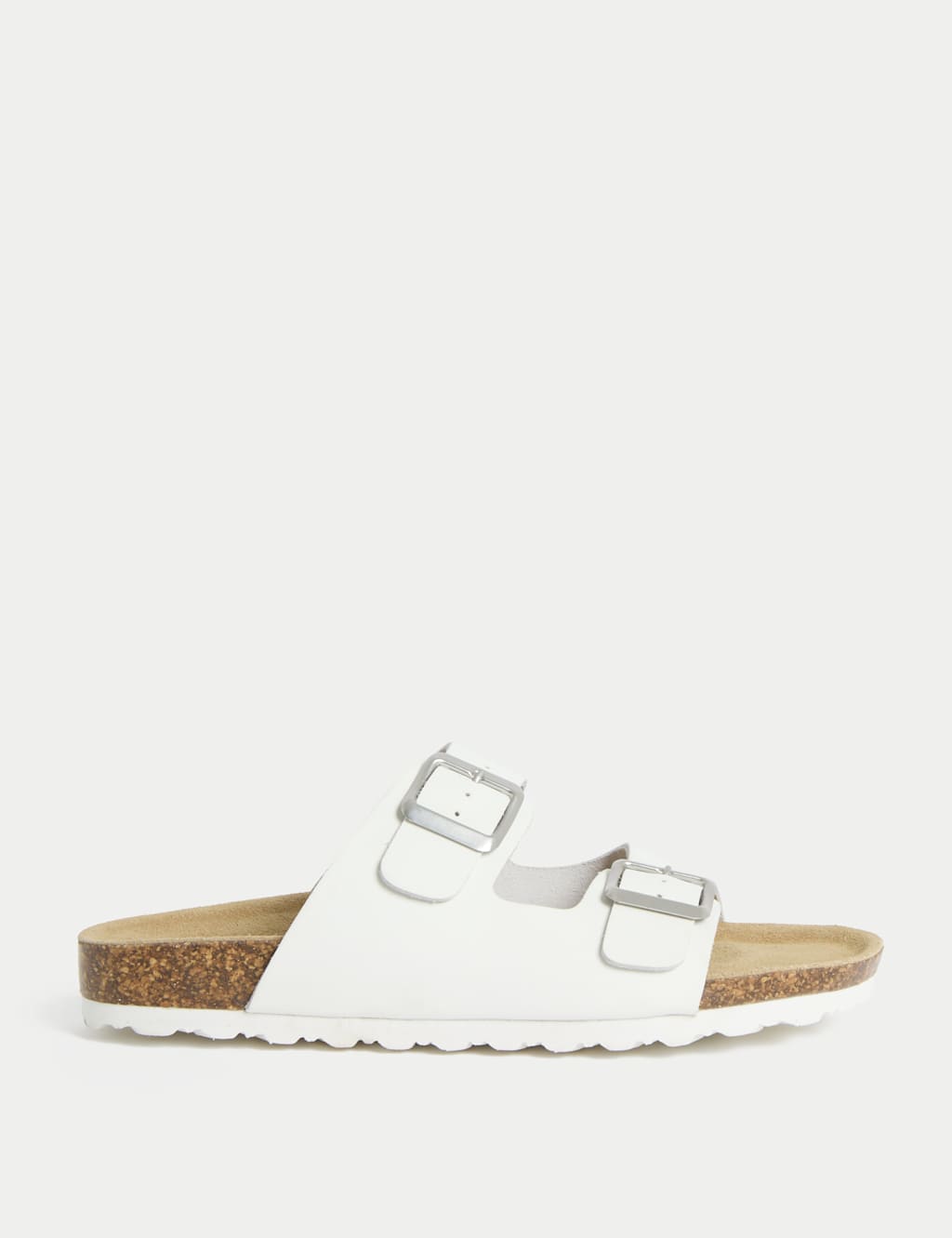 Leather Buckle Footbed Mules