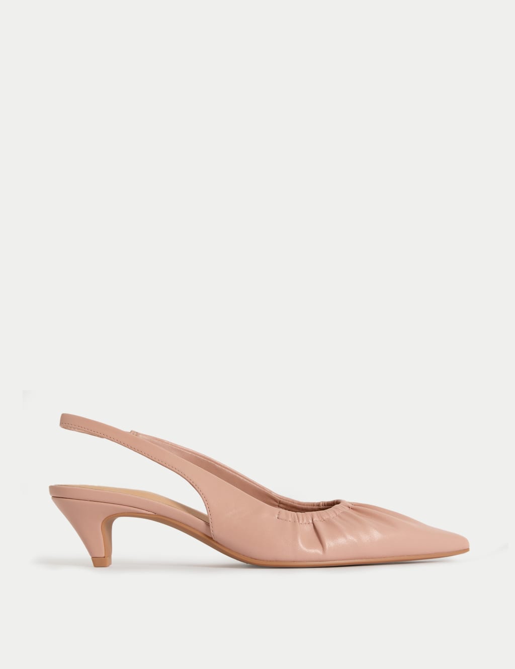 Slip On Kitten Heel Pointed Slingback Shoes