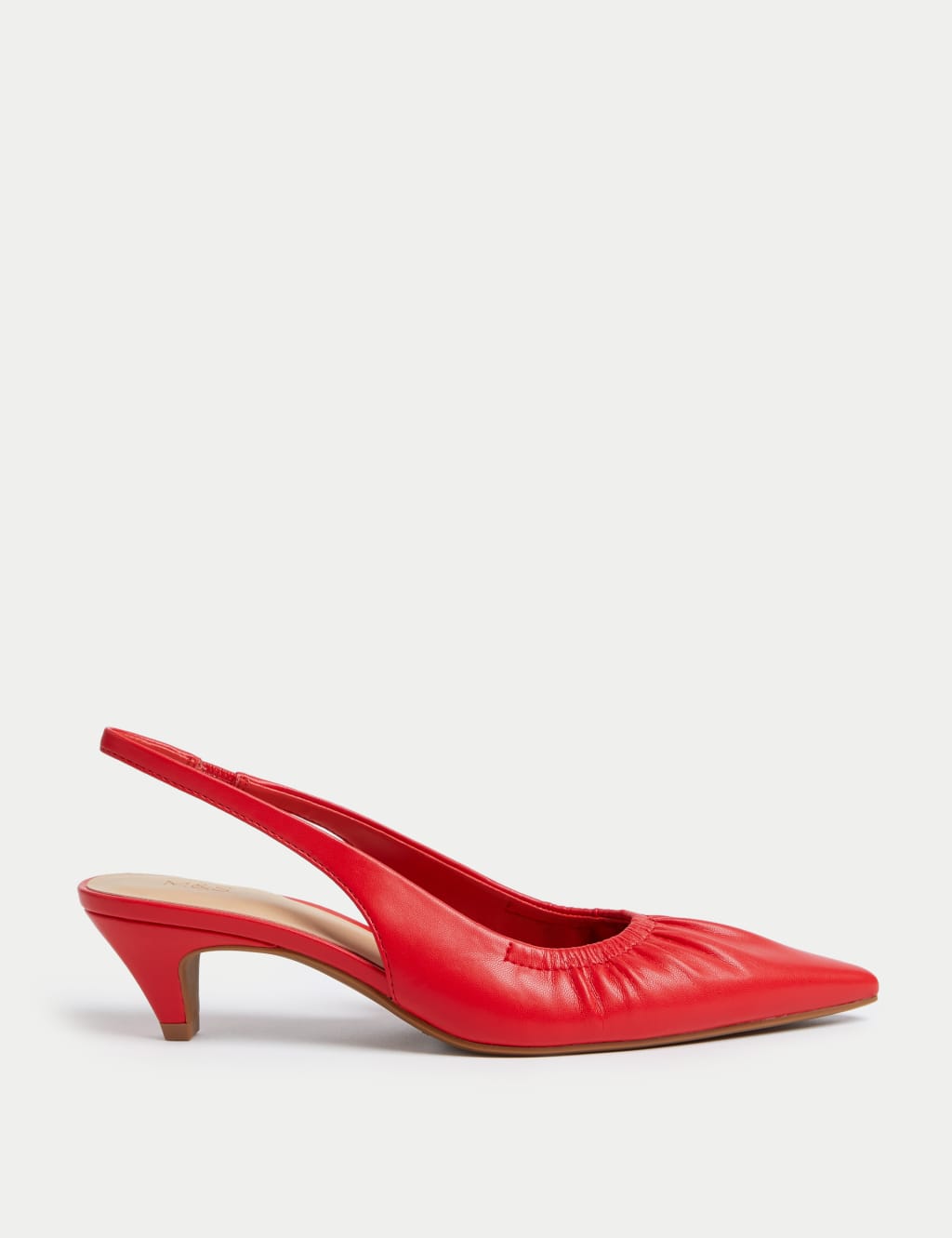 Slip On Kitten Heel Pointed Slingback Shoes