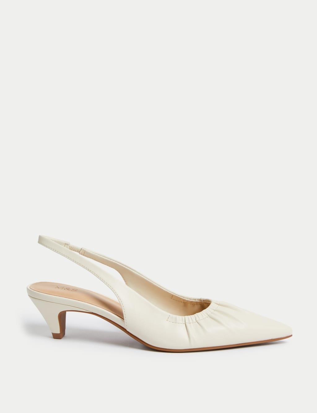 Slip On Kitten Heel Pointed Slingback Shoes