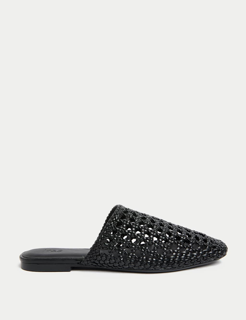 Woven Slip On Flat Mules