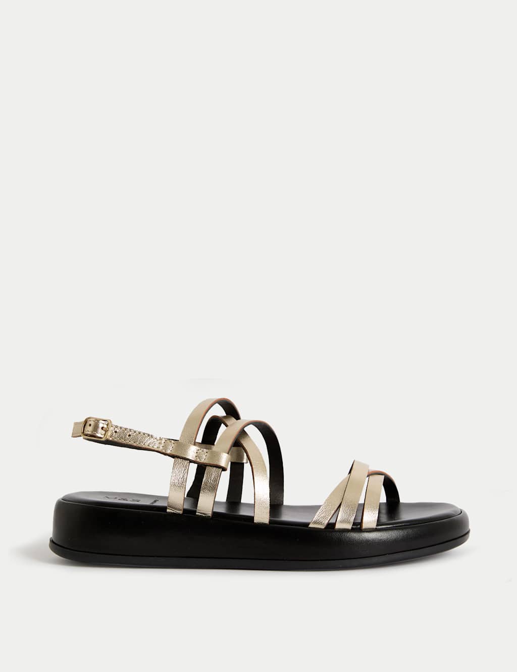 Leather Strappy Flatform Sandals