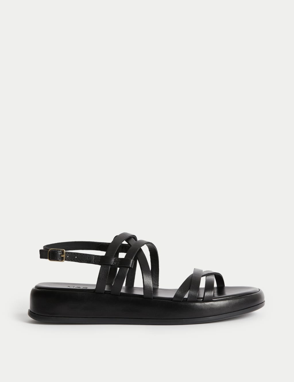 Leather Strappy Flatform Sandals