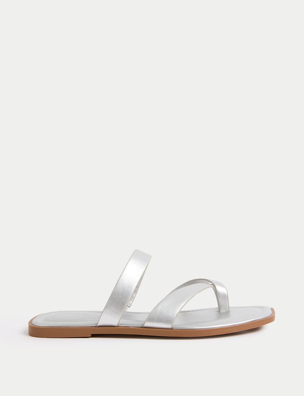 Toe Loop Strappy Flat Mules