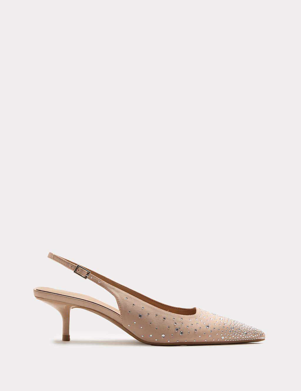 M&S Sparkly Slingback Kitten Heels Opaline