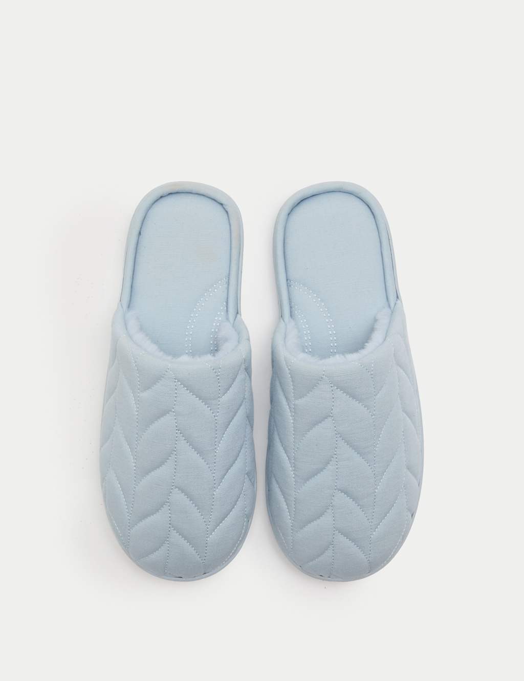 M&S Women's Mule Slippers with Secret Support - 4 - Blue - Mother's Day Gift