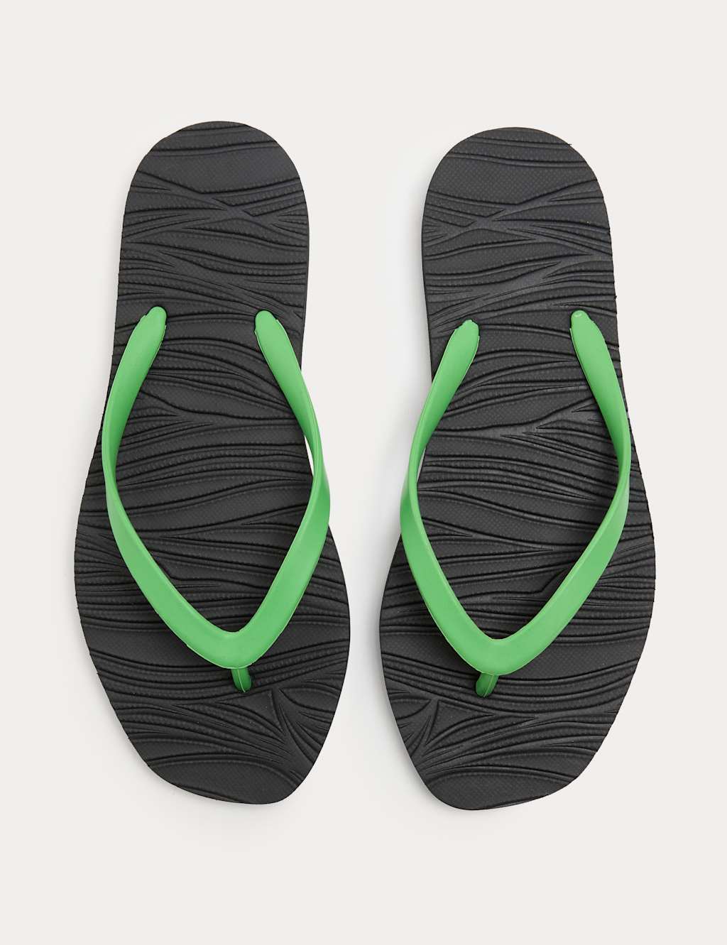 M&S Women's Flat Flip Flops - 4 - Green Mix