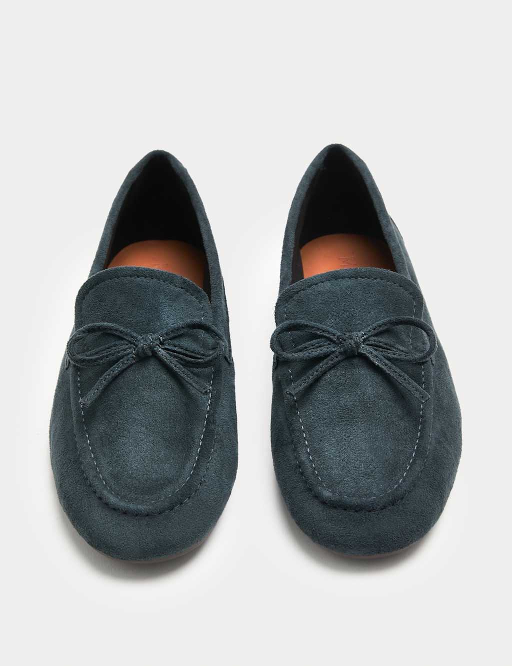 M&S Women's Bow Flat Loafer Pumps - 8 - Midnight Navy