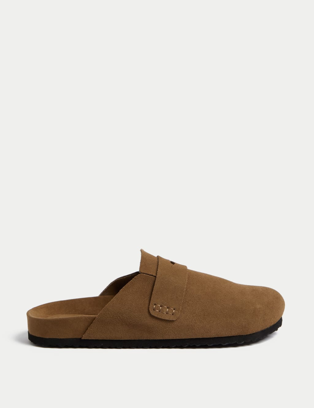 Suede Slip On Flat Clogs