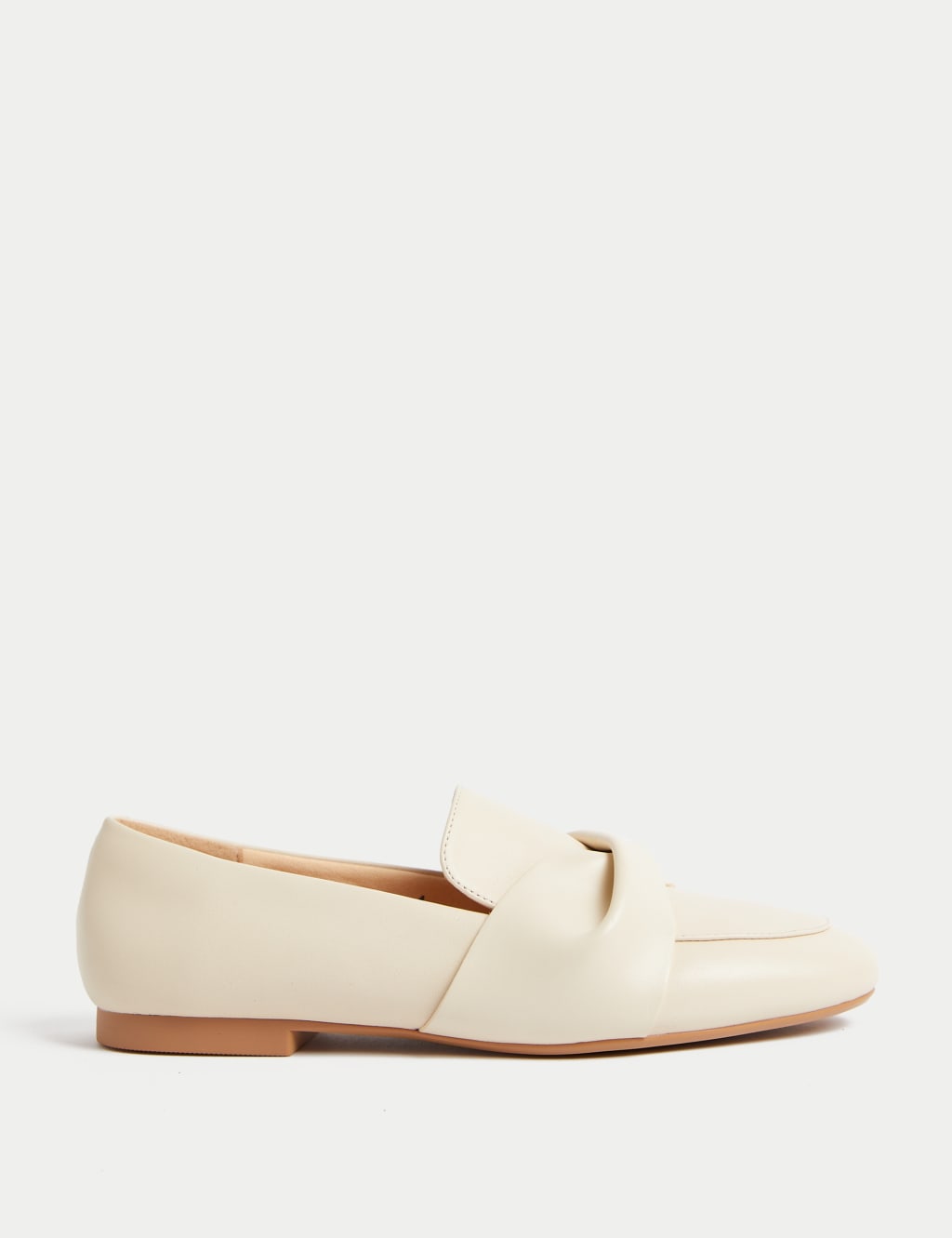 Leather Bow Slip On Loafers