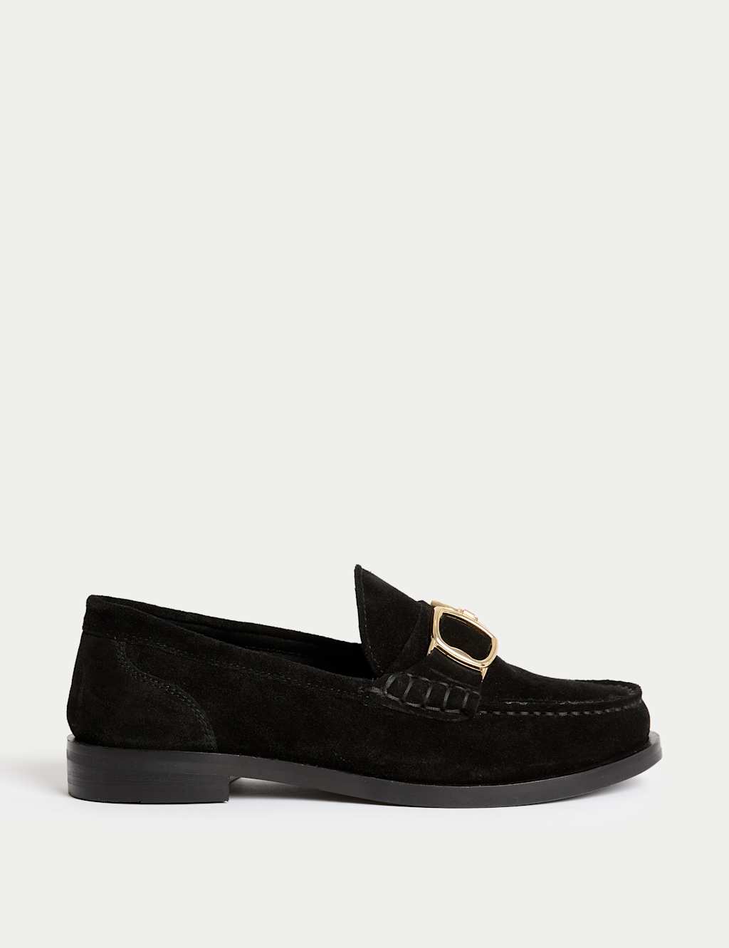 M&S Suede Trim Loafers Black