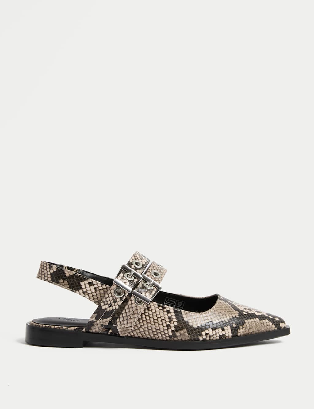 Printed Flat Slingback Sandals