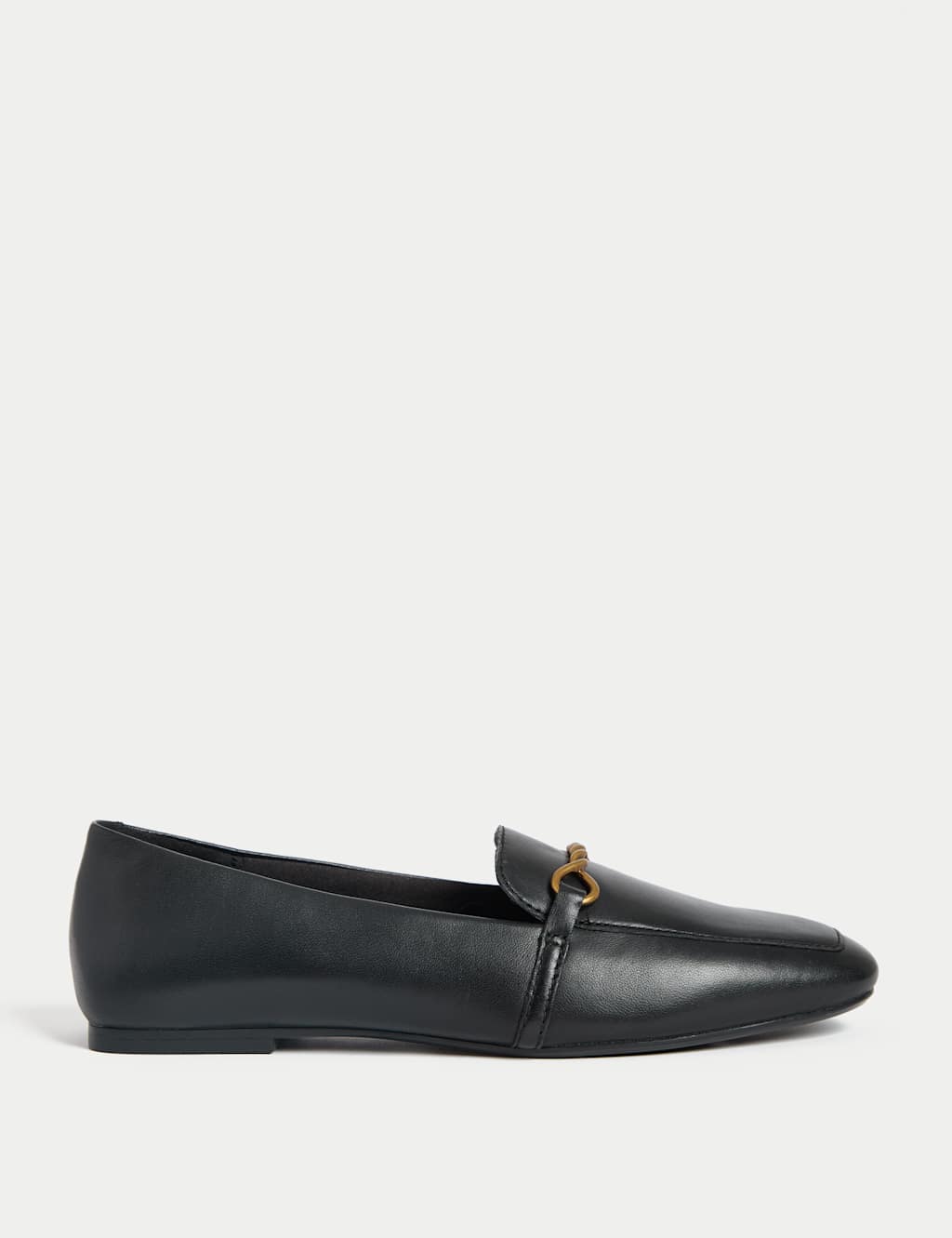 M&S Suede Chain Trim Loafers Black
