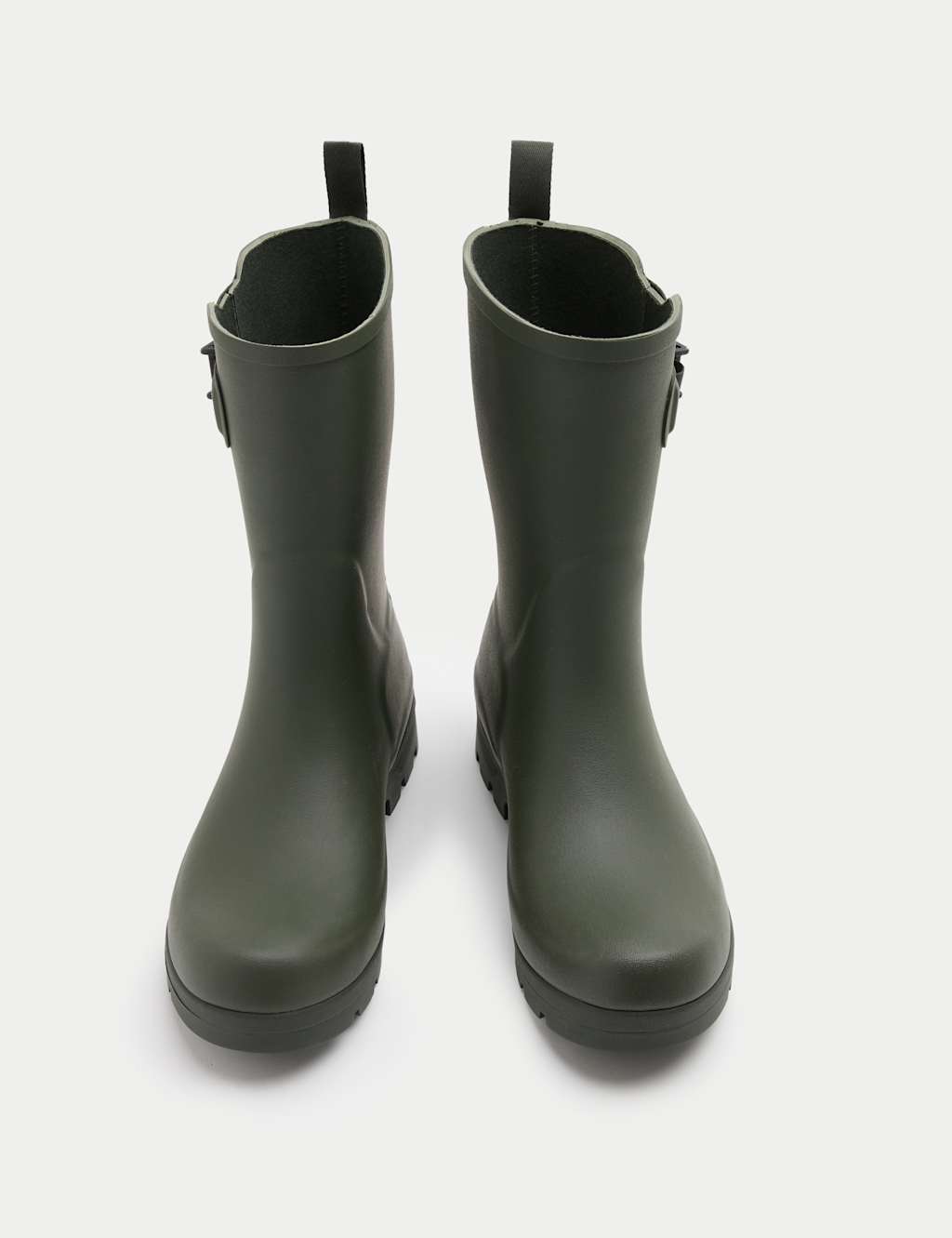M&S Women's Mid Calf Wellies - 6 - Khaki