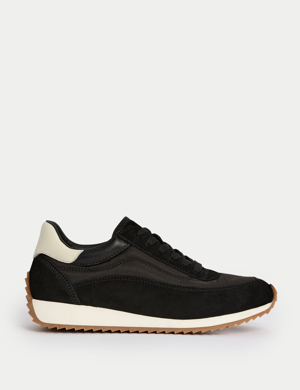 Ladies black leather trainers size 6 shop